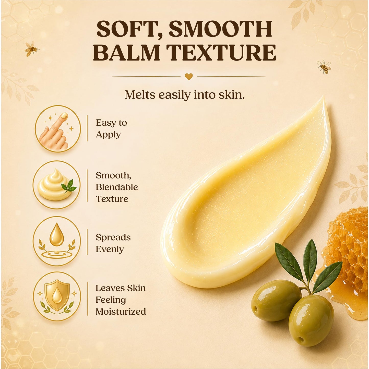 Sweet Bee Magic Organic Honey Bee Balm for Face, Skin & Body - All in One Honey Balm - Beeswax Body Moisturizer - All Natural Aid - 1 jar (4oz)