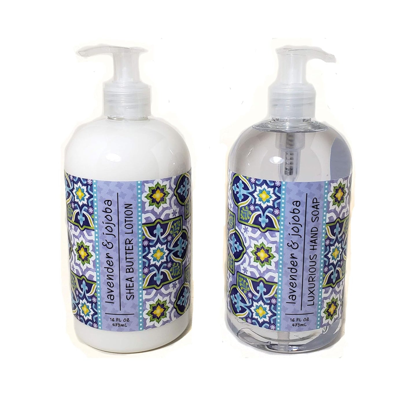 Garden Collection Bundle - Lavender & Jojoba Shea Butter Lotion & Hand Soap | 16 Ounce Each