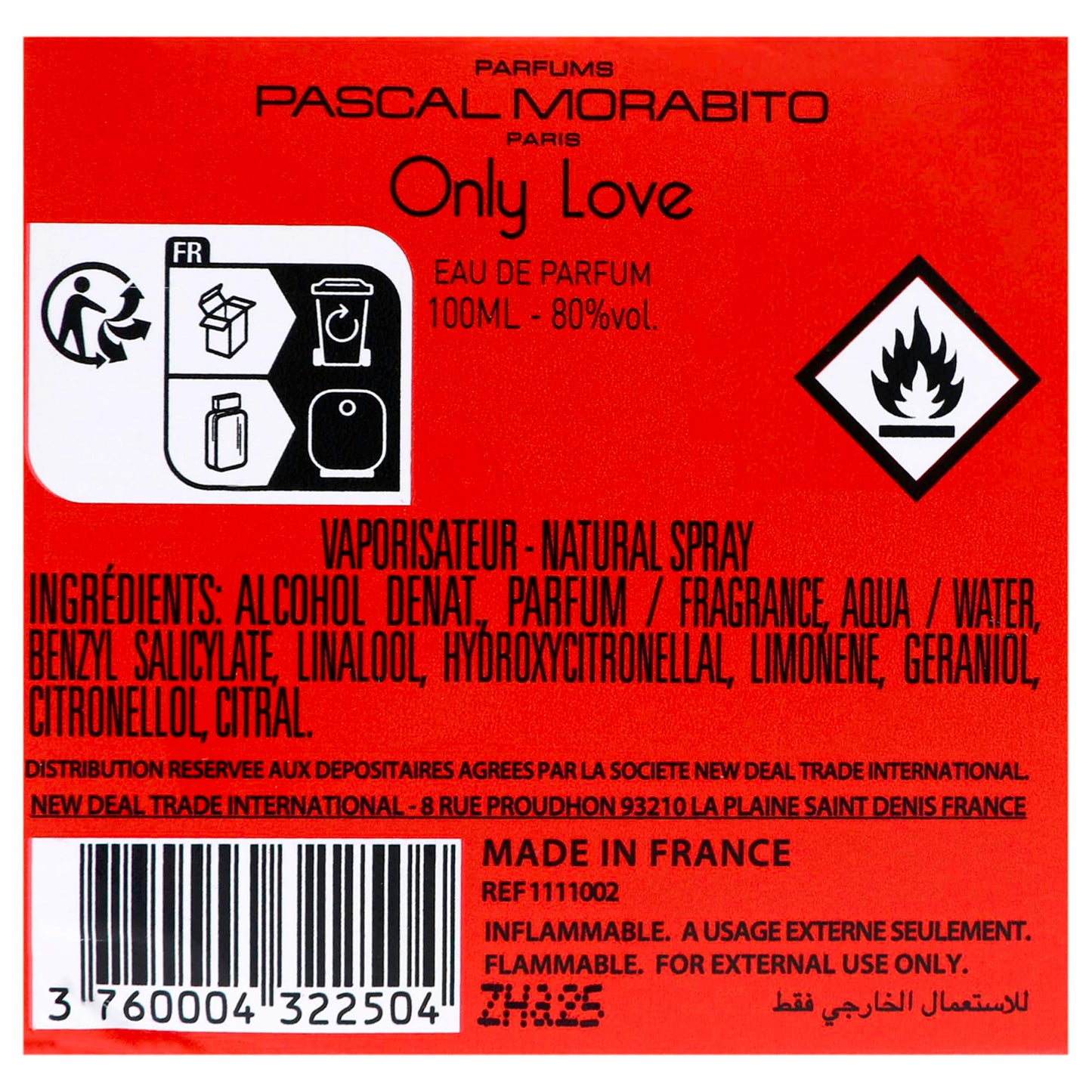 Pascal Morabito Only Love - Enchanting Perfume for Women - Vanilla Perfume with Mandarin, Jasmine, Patchouli, Amber Notes - Gifts for Women - 3.4 oz