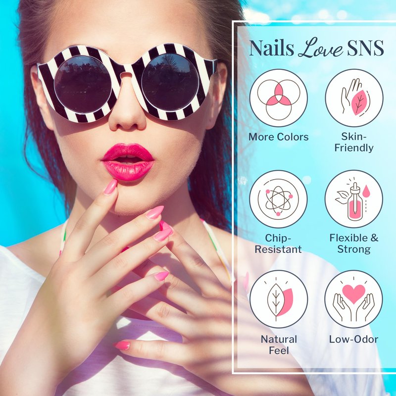 SNS Nail Dip Powder, Gelous Color Dipping Powder - Thinking Of You (Pink) - Long-Lasting Dip Nail Color Lasts 14 Days - Low-odor & No UV Lamp Required - 1 oz