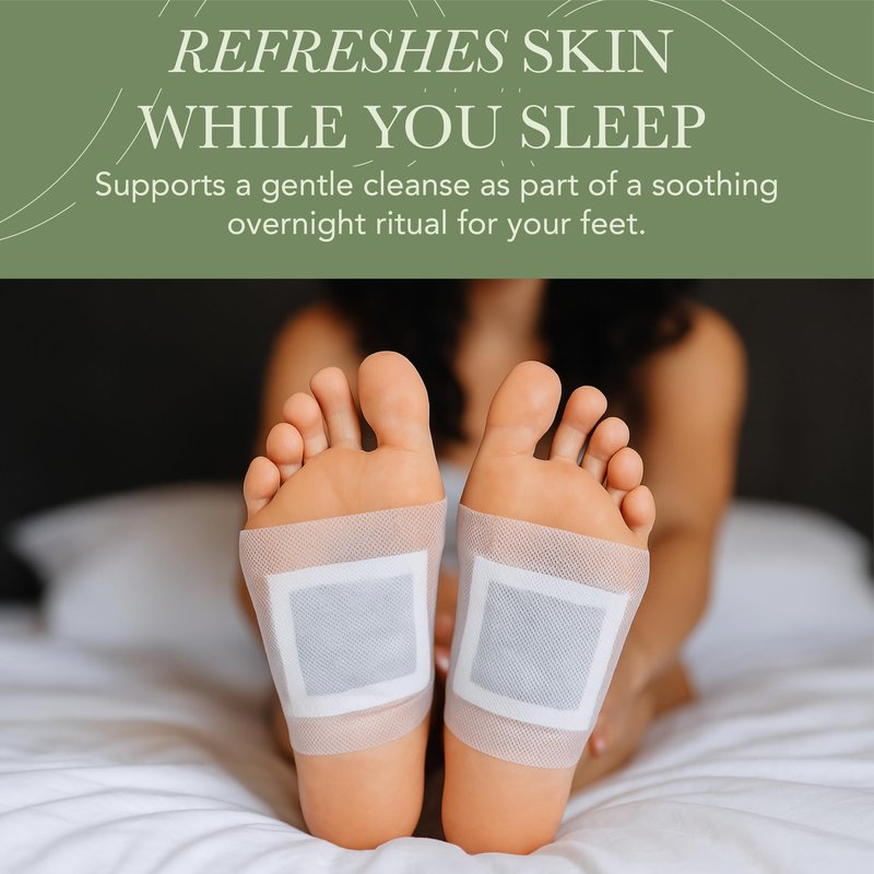 Ballotte Deep Cleansing Foot Pads - Soothe Your Sole While You Sleep, Revitalizing Foot Patches with Bamboo Vinegar, Mint & Vitamin C, Adhesive Feet Pads for Men & Women, 30 Count