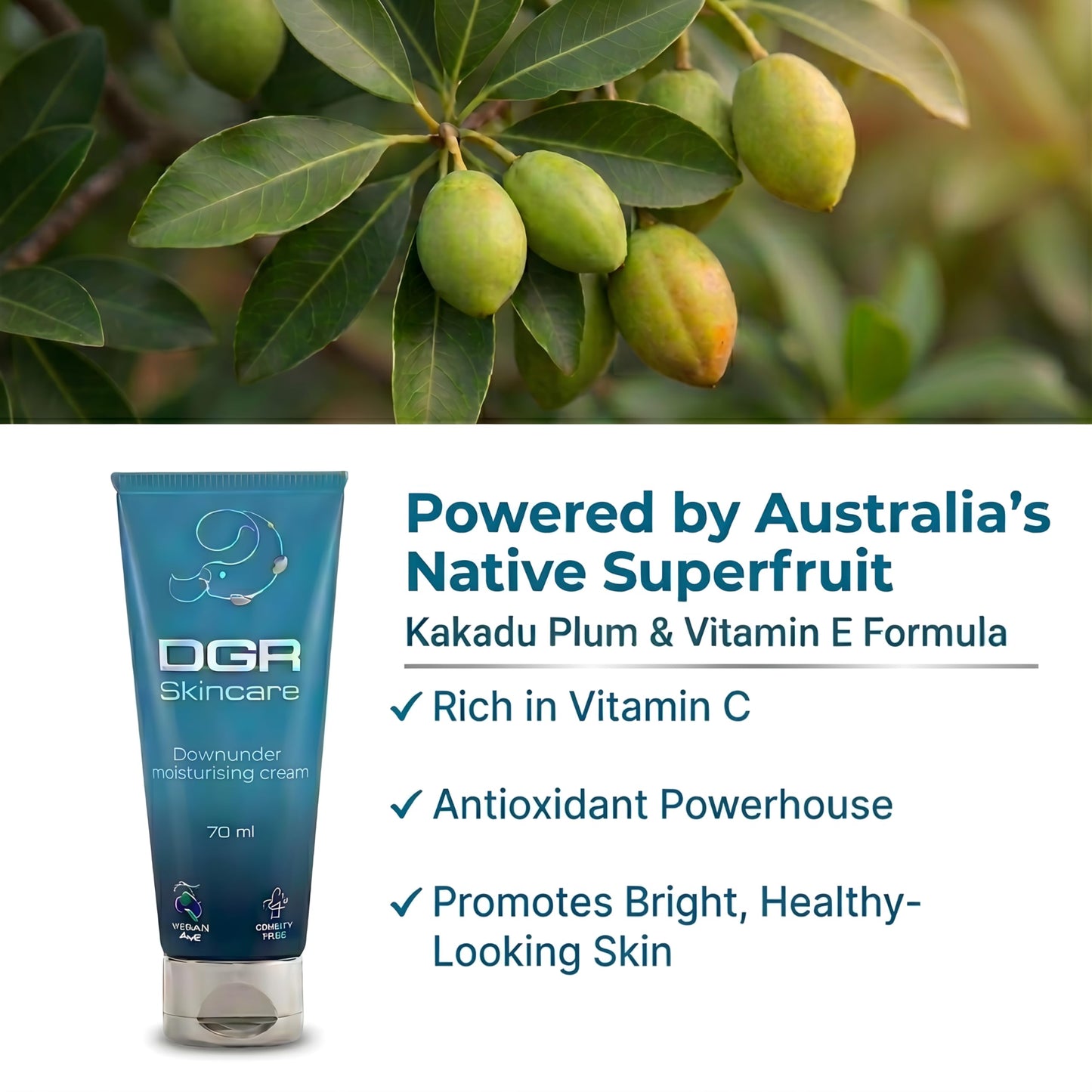 DGR Skincare Men's Intimate Moisturizer Cream, Soothes Dryness, Chafing & Irritation, Fast-Absorbing, Fragrance-Free, Zero Residue, Clinically Tested, Kakadu Plum & Vitamin E Infused, Australian Made