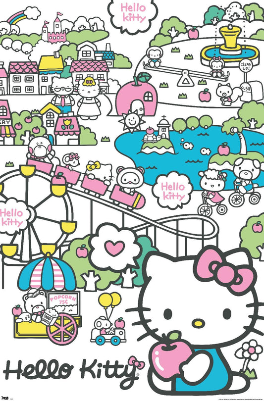 Trends International Hello Kitty - Carnival Wall Poster, 22.375" x 34", Unframed Version
