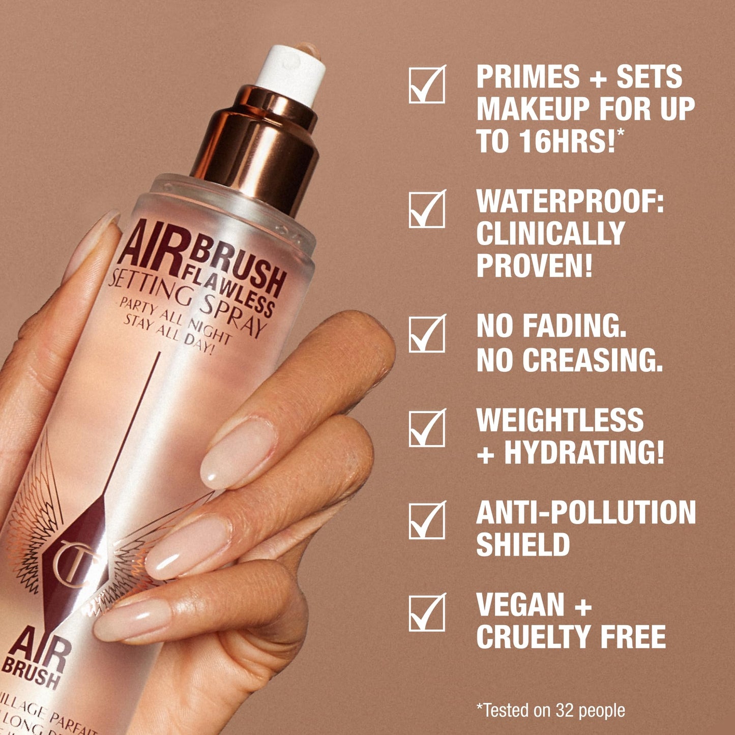 Charlotte Tilbury Protect & Prime Makeup Kit - Invisible UV Flawless Primer SPF 50 + Airbrush Flawless Setting Spray Duo - Hydrating, Smoothing & Long-Wear Makeup Essentials