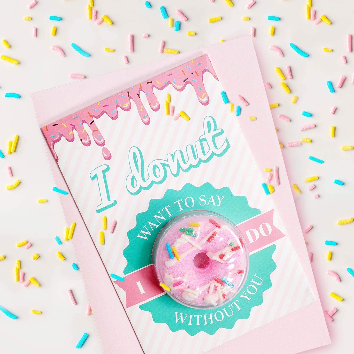 Bridesmaid Proposal Cards with Bath Bombs | Bridesmaids Proposal Gifts | Bridesmaid Card Pack | Be My Bridesmaid | Donut Style (10 Pack)