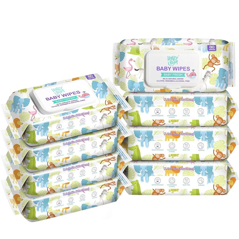 Unscented Baby Wipes - Gentle & Hypoallergenic | 8 Packs, 640 Count