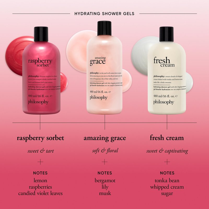 philosophy raspberry sorbet shower gel 16 fl oz