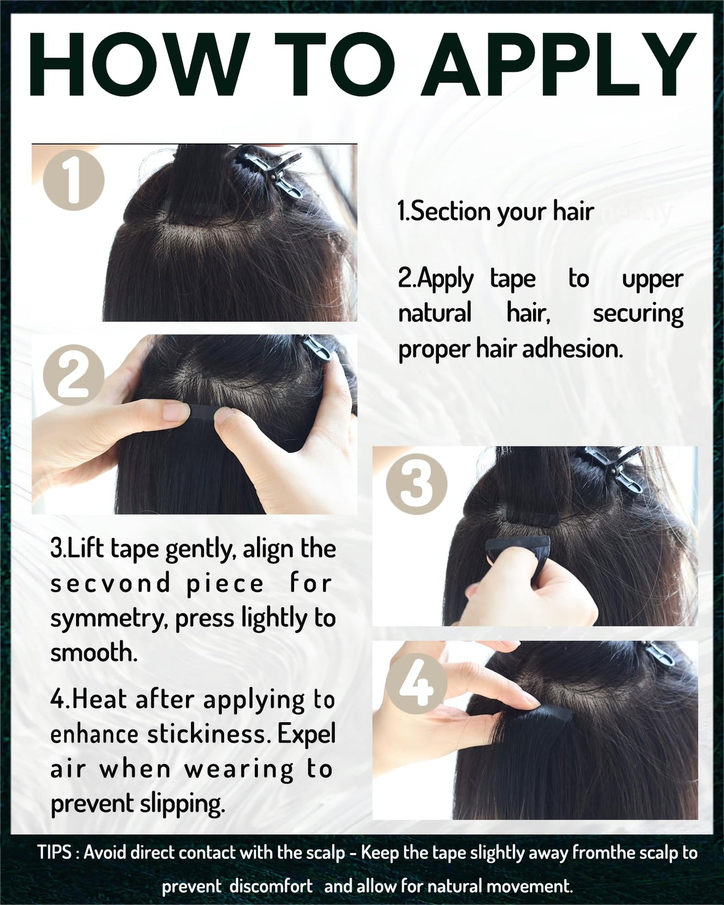 RUNATURE Tape in Hair Extensions Human Hair Ash Brown to Blonde 14 Inch 50G