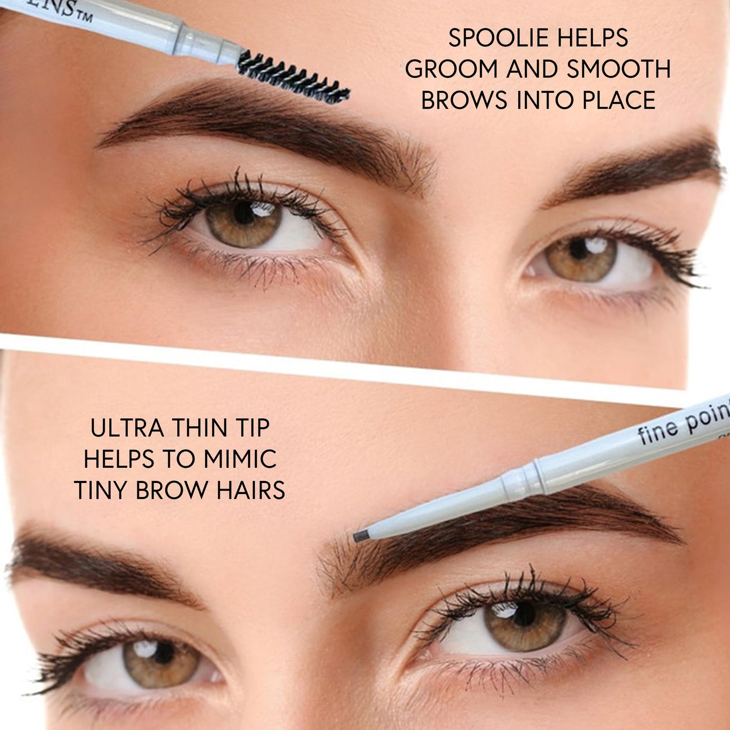 Honeybee Gardens Fine Point Maple Brow Pencil with Spoolie, Vegan
