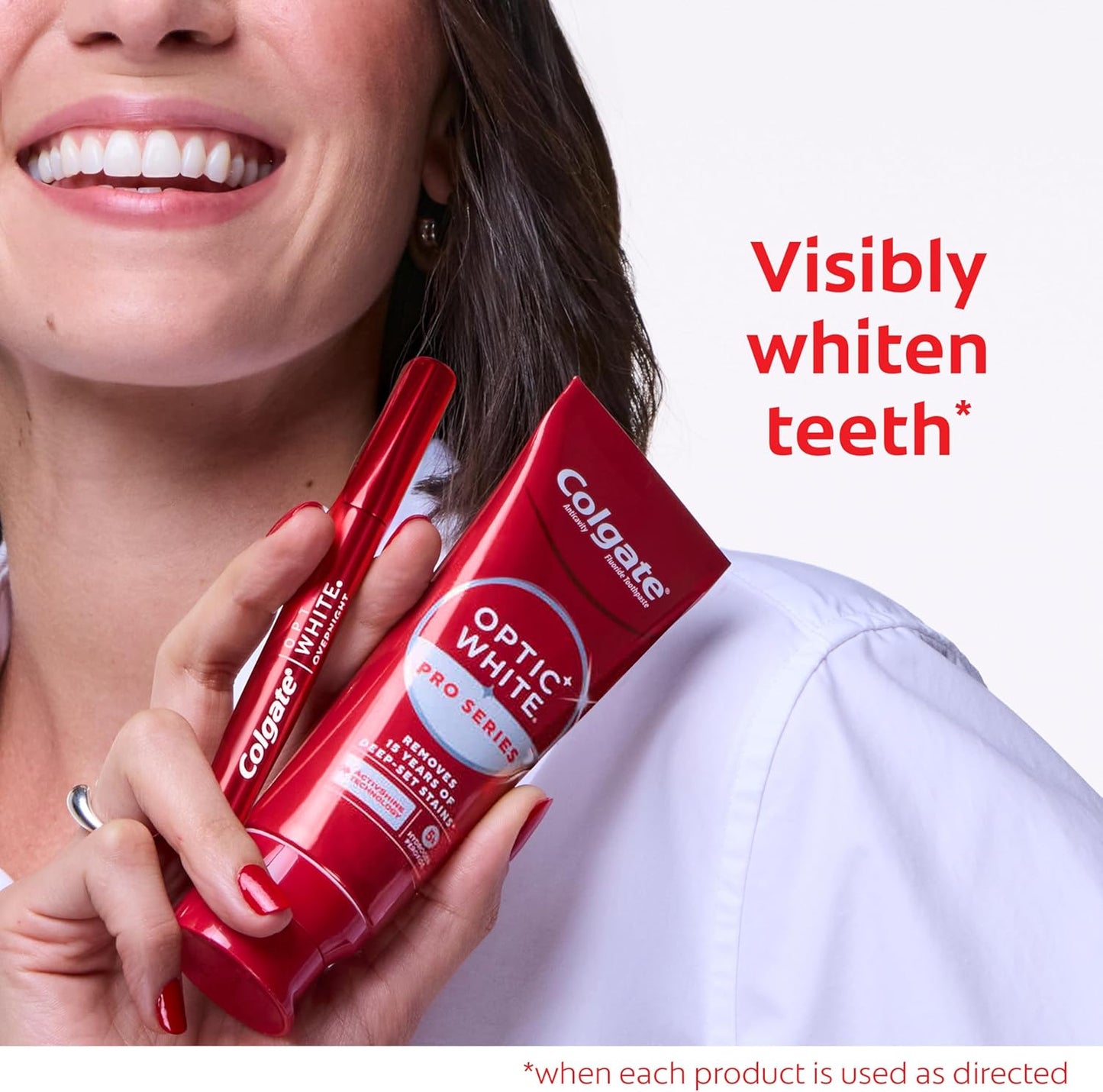 Colgate Optic White Teeth Whitening Kit - Overnight Whitening Pen & Pro Series Toothpaste | 21 Treatments, No Sensitivity