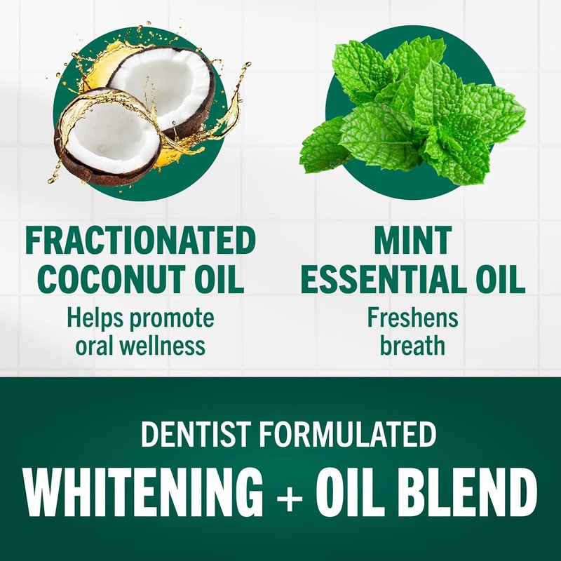 TheraBreath Whitening Oral Rinse - Alcohol-Free Mouthwash for Whiter Teeth & Fresh Breath | Smooth Mint, 16 Fl Oz