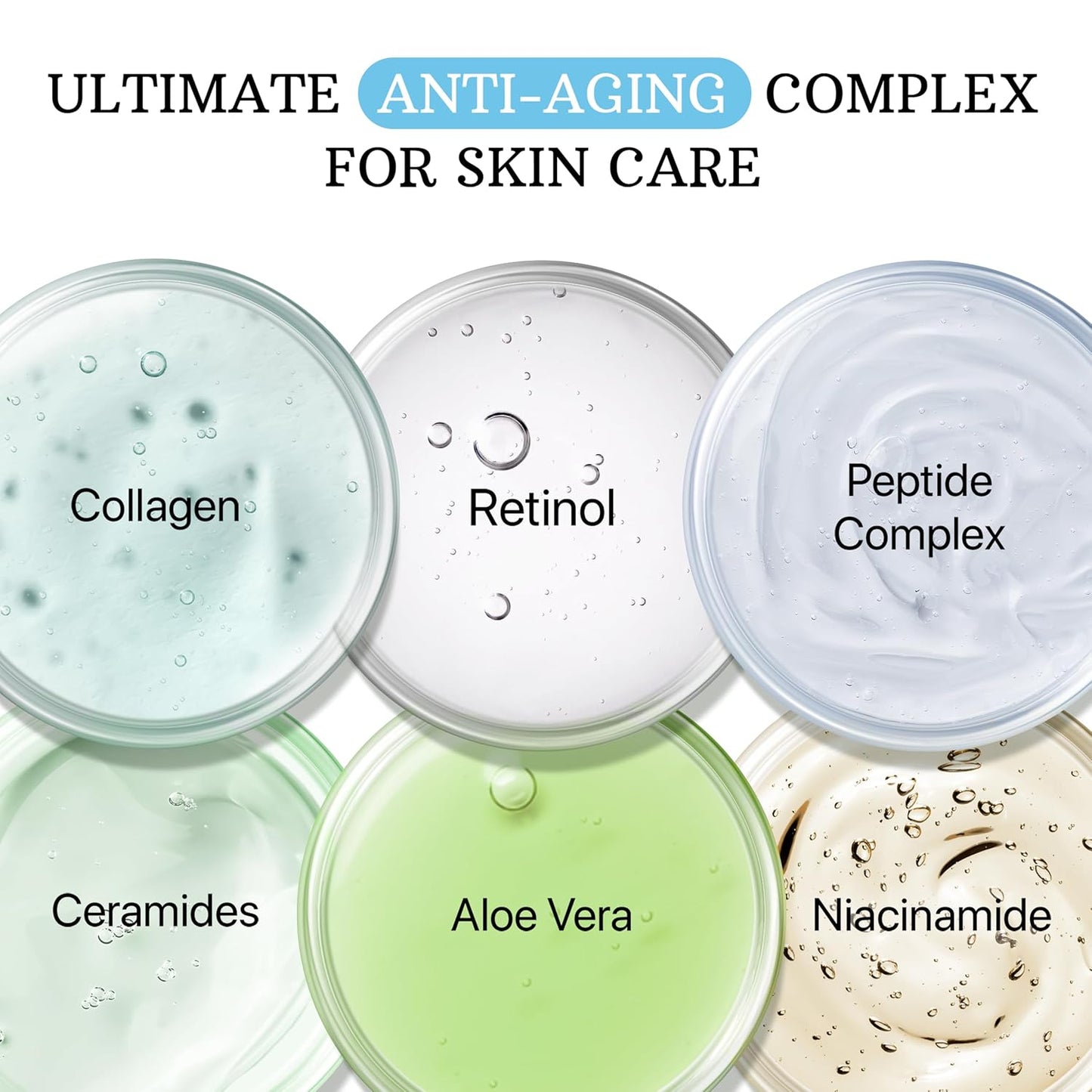 Retinol Cream for Face - Anti-Aging Moisturizer with Collagen & Hyaluronic Acid | Day & Night Use for All Skin Types