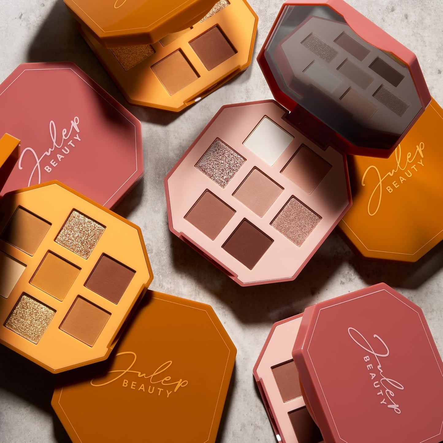 Julep Eyeshadow 101 Pro Powder Palette - Turmeric Latte | 7 Blendable Matte & Shimmer Shades for Travel