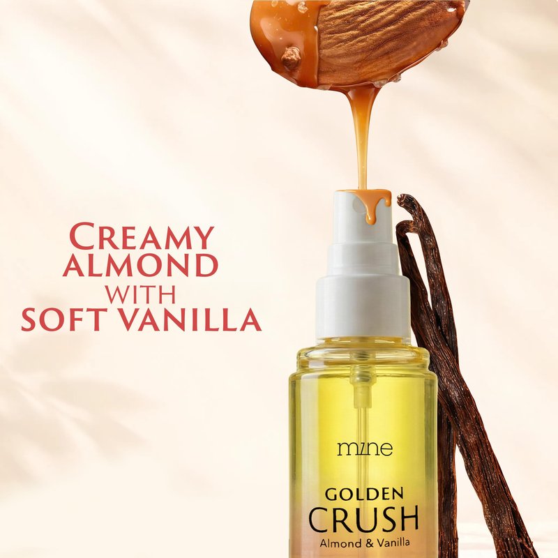 Mine Hair & Body Perfume Mist, Almond Vanilla Scent, Long Lasting Fragrance, Gifts for Women, IFRA Compliant, 3.04 oz