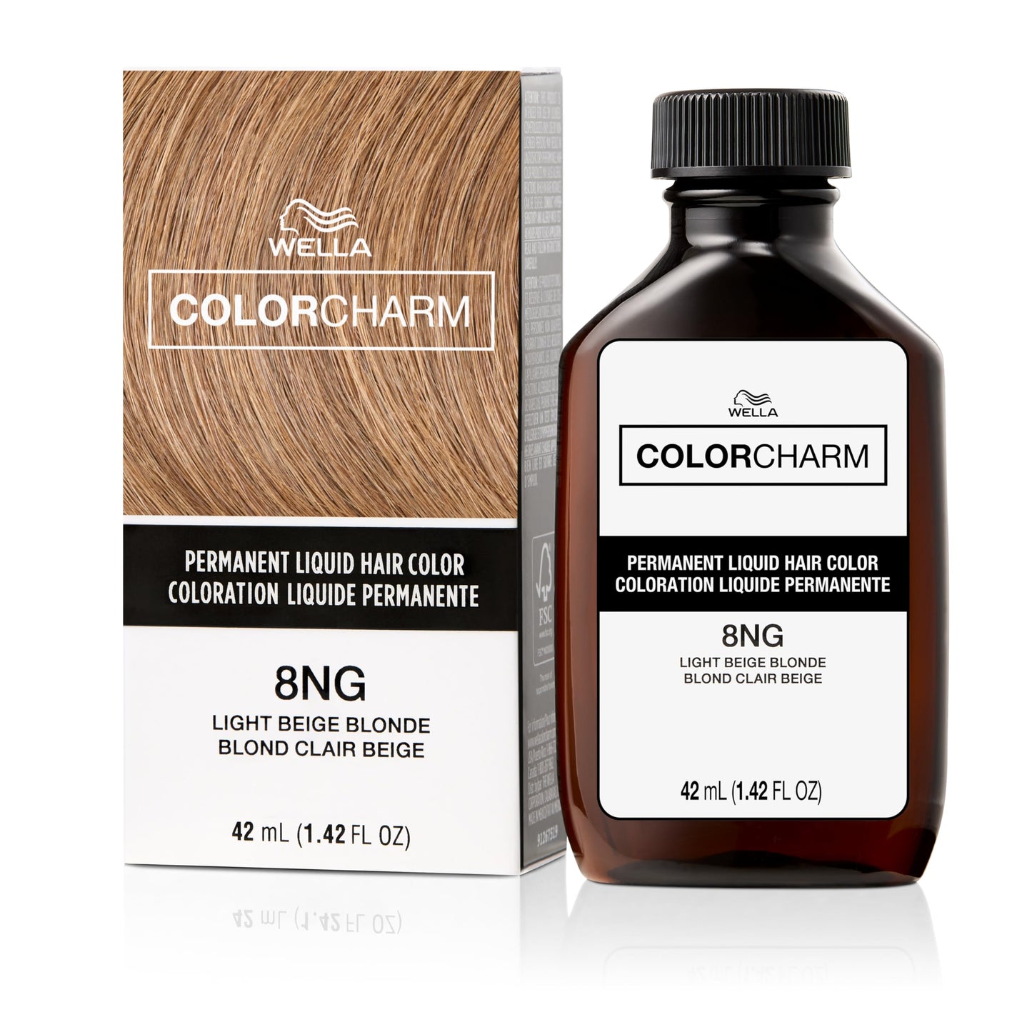 COLORCHARM Permanent Liquid Hair Color | 8NG Light Beige Blonde | Up to 100% Gray Coverage | 1.42 Fl Oz