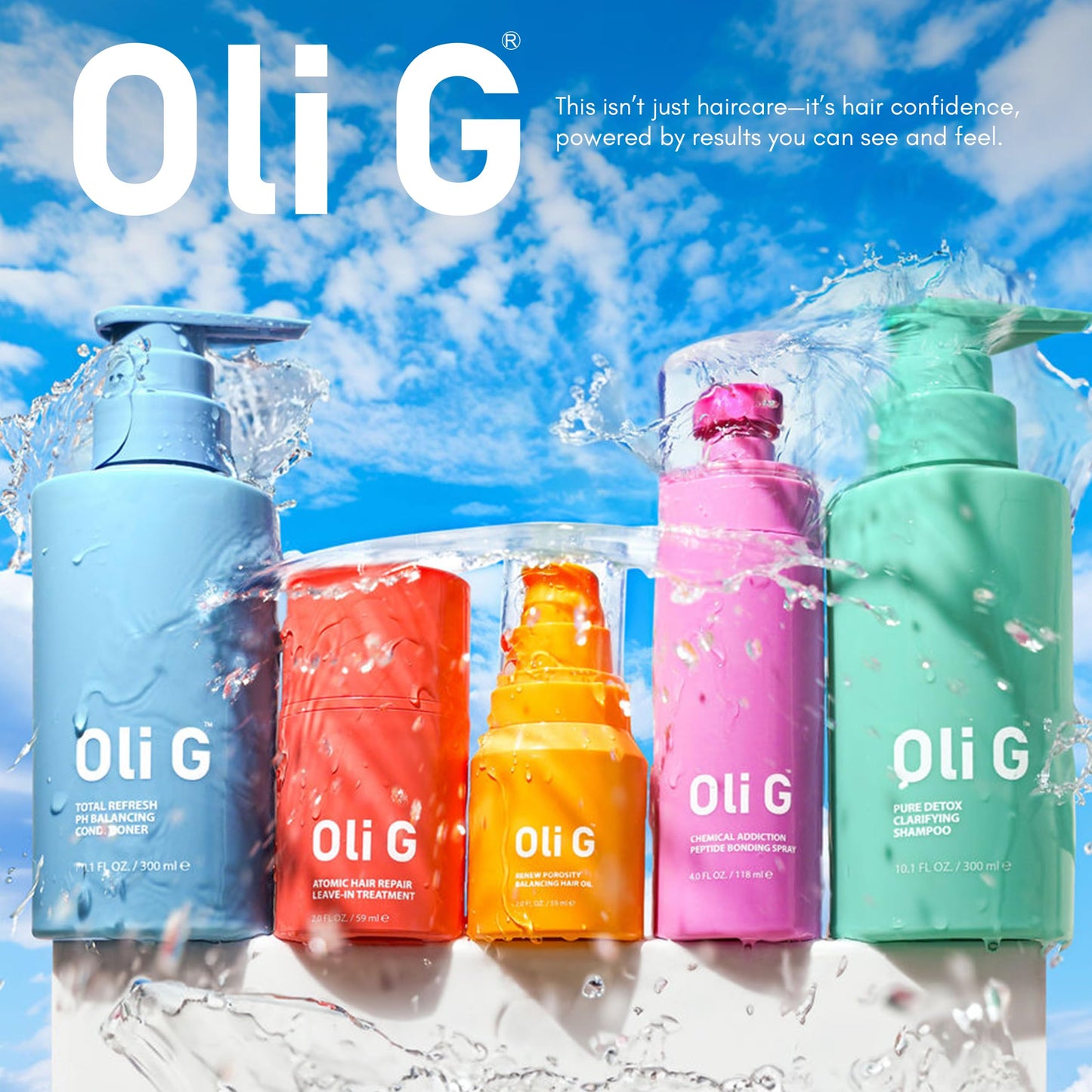 Oli G Pure Detox Clarifying Shampoo 10.1 fl oz / 300 ml – Deep Cleansing Shampoo with Lemon Extract – Build-Up Removing, Scalp-Refreshing & Prep-Boosting Formula for All Hair Types