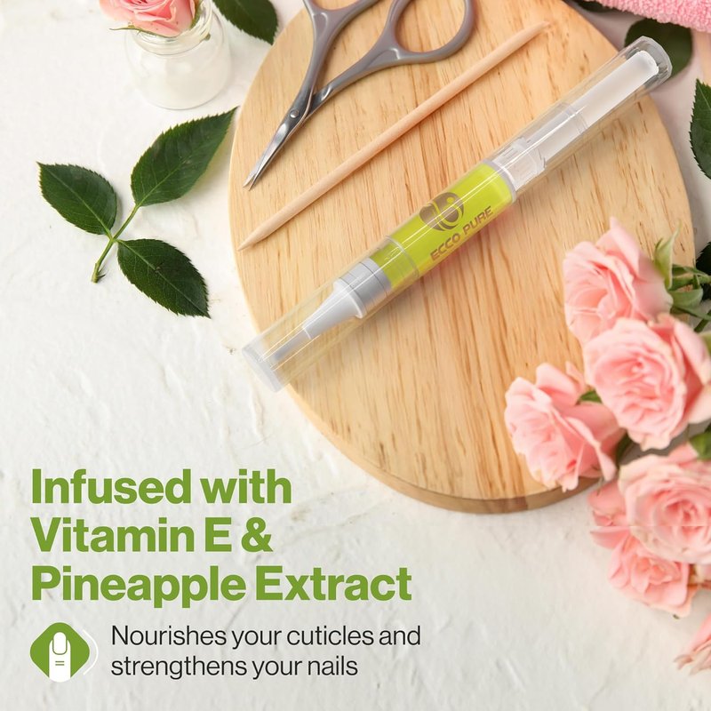 Cuticle Oil Pen - Moisturizing Nail & Cuticle Oil with Vitamin E | Mess-Free Brush for Dry Cuticles