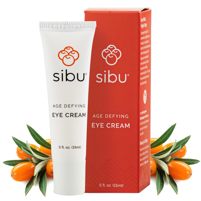 sibu Age-Defying Eye Cream, Made with Premium Himalayan Sea Buckthorn & Hyaluronic Acid (0.5 oz) – Smooths Eye Wrinkles & Reduces Puffiness