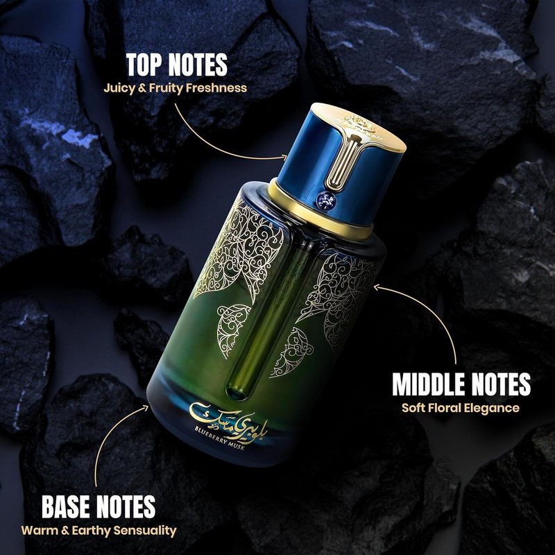 Blueberry Musk Eau de Parfum - Long Lasting Unisex Cologne | Bold Fruity Floral Scent - 100 ml / 3.4 Fl Oz