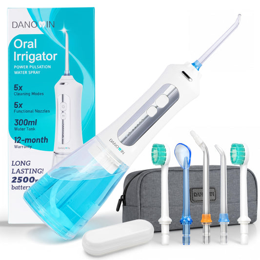 Cordless Water Flosser, 5 Modes, 300ML Tank, IPX7 Waterproof
