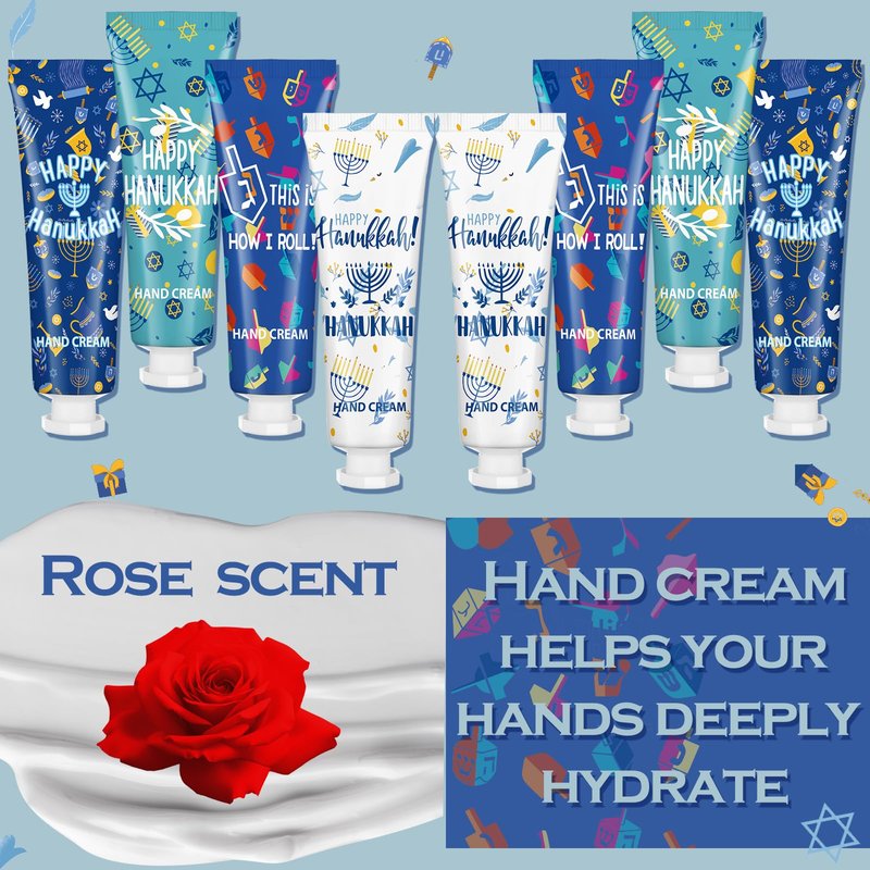 Dimsile 32 Pcs Jewish Themed Gifts Bulk Hand Lotion for Guests Hand Cream Travel Size Bulk Party Gifts Jewish Essentials for Women Men
