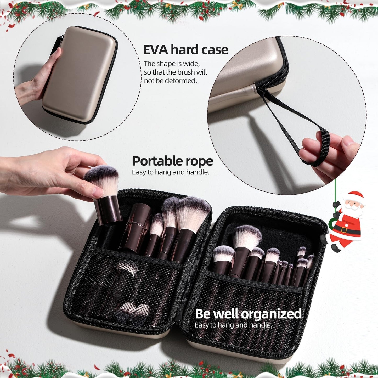Professional Makeup Brush Set BS-MALL with Travel Case, 20PCS Synthetic Makeup Brushes for Foundation, Conce aler, Blush, Powder & Eyeshadow, Labeled Face Eye Brushes for Beginners, Makeup Artists