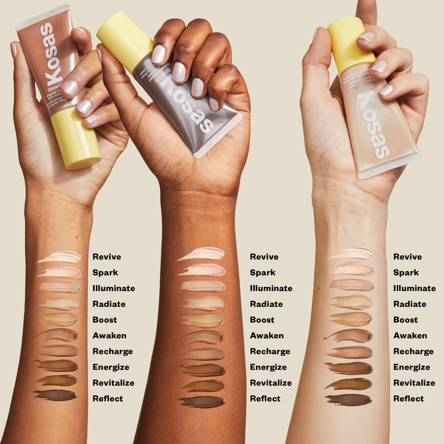 Kosas Glow I.V. Skin Illuminating Enhancer – Vitamin-Infused Liquid Highlighter, Hydrating Glow Primer, Lightweight Face Illuminator, Illuminate