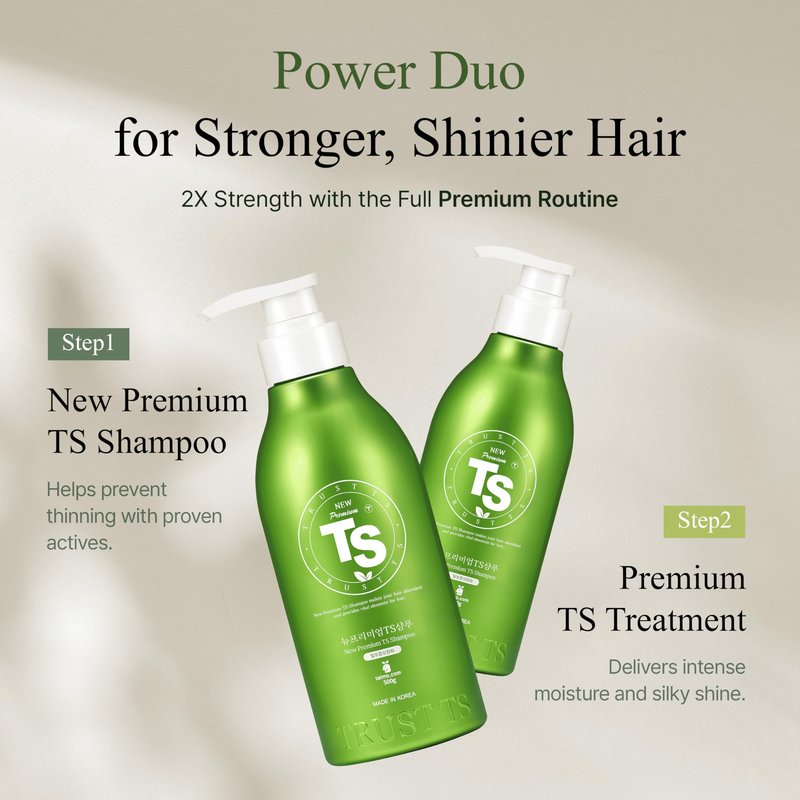Premium TS Shampoo 10.14 fl oz / 300g for hair loss prevention, Anti-Thinning Biotin Shampoo, Korean shampoo, Natural Daily Routine