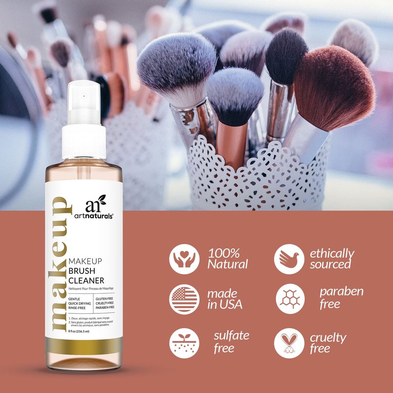 Artnaturals Makeup Brush Cleaner, Rinse Free, 8 fl oz (236 ml)