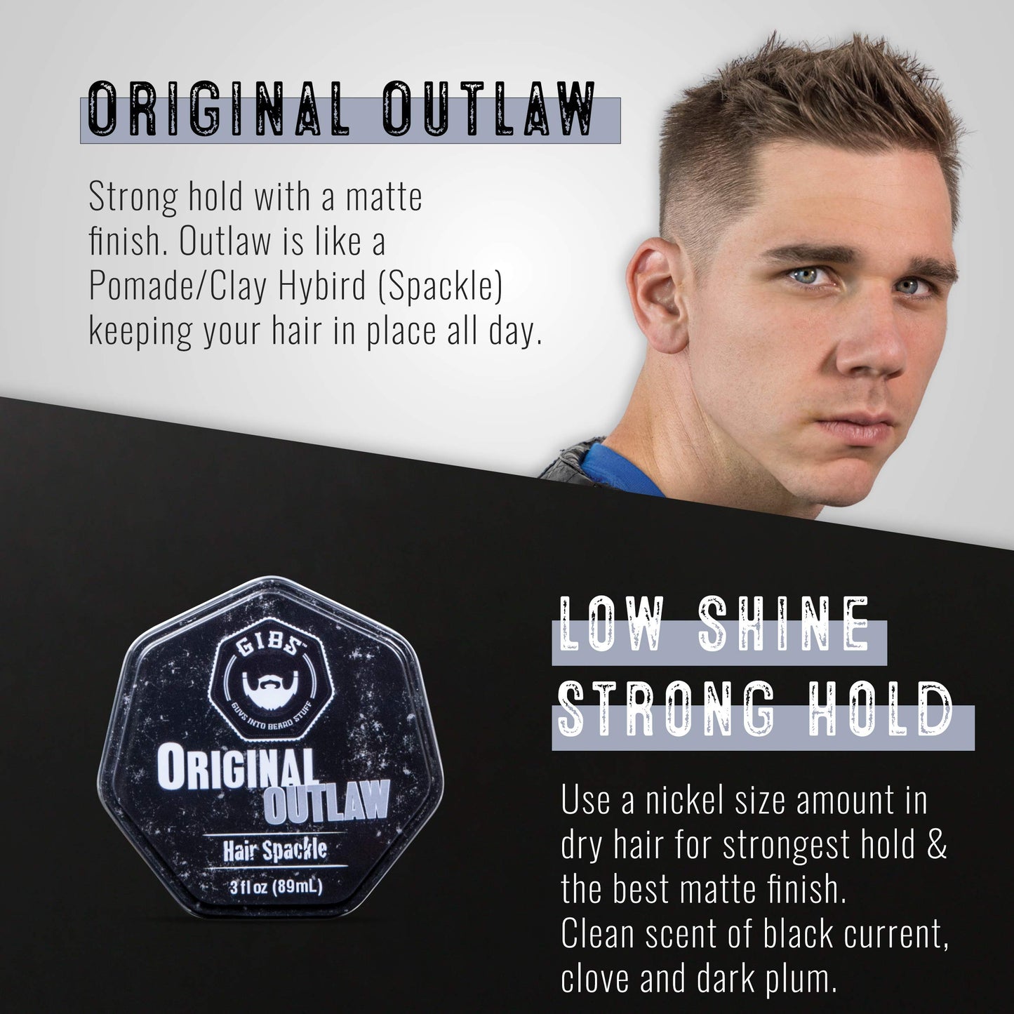 GIBS Grooming Original Outlaw Hair Spackle, 3 Fl Oz (Pack of 1)