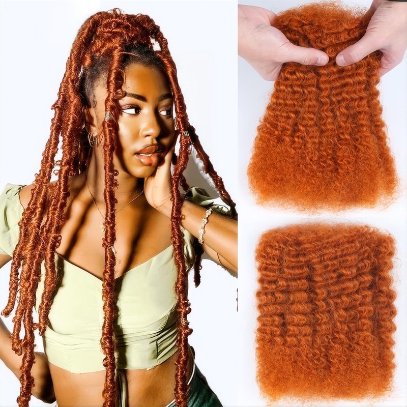 Afro Kinky Bulk Human Hair - 18 Inch 50g Pack | 100% Real Kinky Curly Hair for Braiding, Twists & Dreadlocks