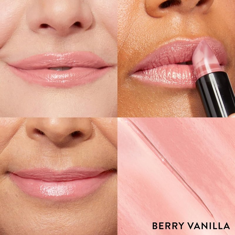 Italian Marble Sheer Lipstick - Berry Vanilla + Invisible Color Locking Lip Liner - Clear
