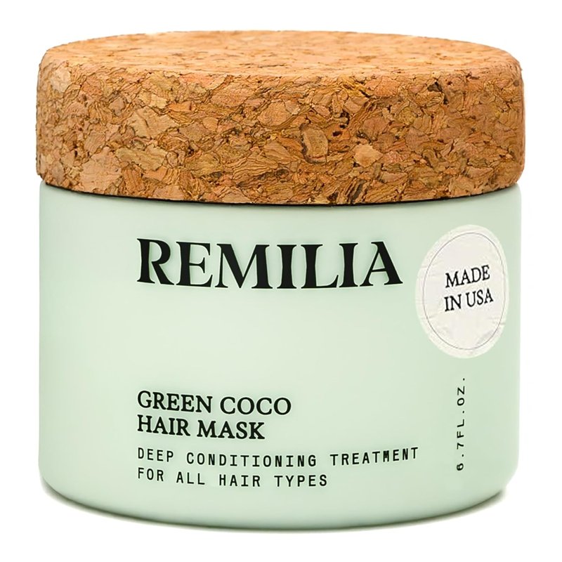 Remilia Hair Green Coco Hair Mask - Coconut & Avocado Oil for Smooth, Manageable Hair | 200 ml - 6.7 fl oz