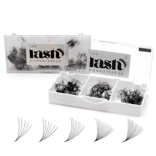 5D - D Curl 750 Fans Mixed Promade Fans Lash Extensions | TLC Lash Supplies 4D to 16D Premade Fans 7 mm to 16 mm Mixed Length Thin Base Premade Fans Eyelash Extensions (5D - D Curl, 7-8-9 mm)