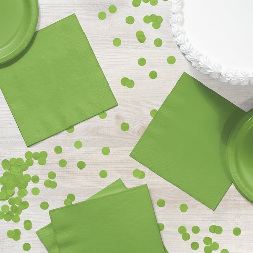 Creative Converting Touch of Color 2-Ply 50 Count Paper Lunch Napkins, Fresh Lime - 663123B