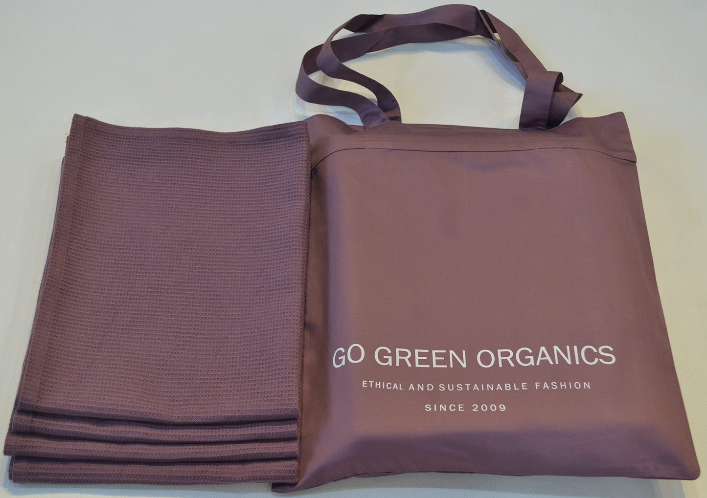 GO GREEN ORGANICS, WAFFLE HAND TOWELS PACK OF 4, 20X29 INCHES, 100% NATURAL ORGANIC COTTON GOTS CERTIFIED (BURGUNDY) SUPER ABSORBANT & QUICK DRY, NO SOFTENERS, ENVIRONMENT FRIENDLY