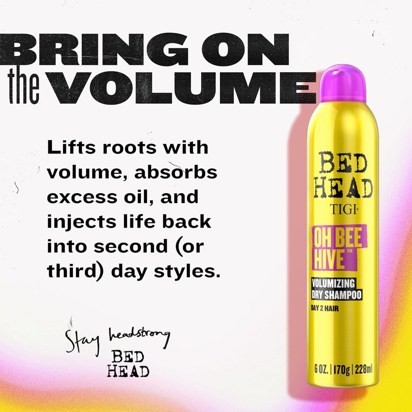 Bed Head Oh Bee Hive Volumizing Dry Shampoo - 6 oz for Day 2 Hair