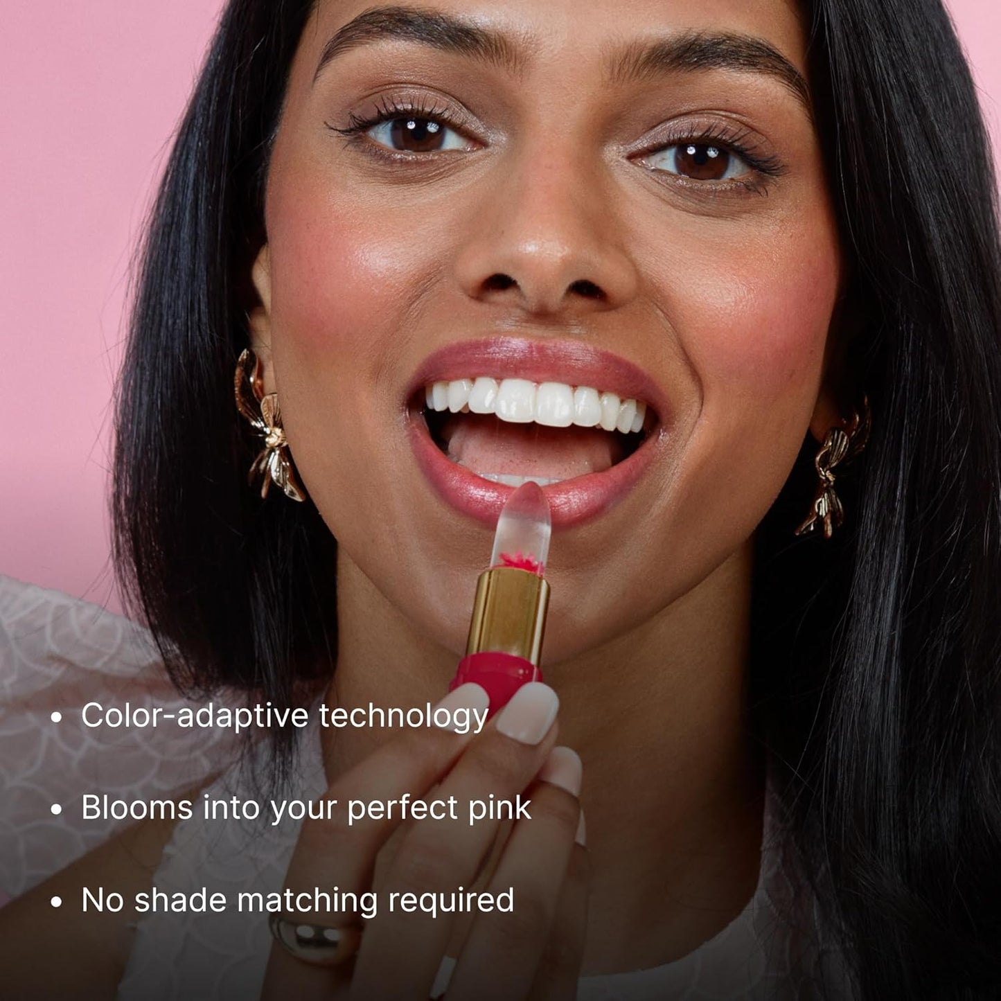 Winky Lux Flower Balm - Color Changing pH Lip Balm | Vegan & Cruelty-Free Hydrating Sheer Pink Lipstick