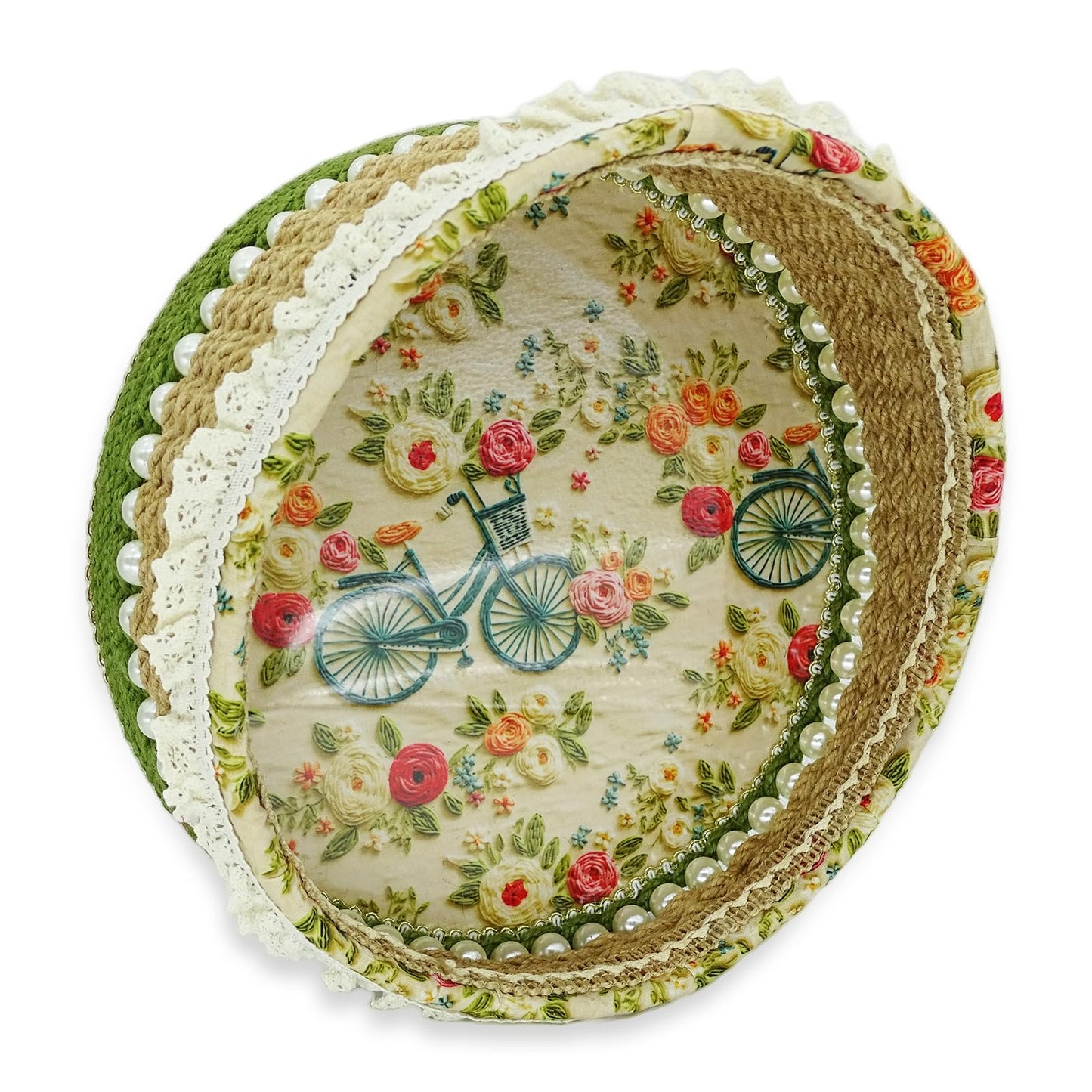 Zenpeace Hand-Woven Basket, It Can be Used for Cosmetics Storage, Perfume Storage, Lotion Storage, Cosmetics Organization and Multi-scene Decoration