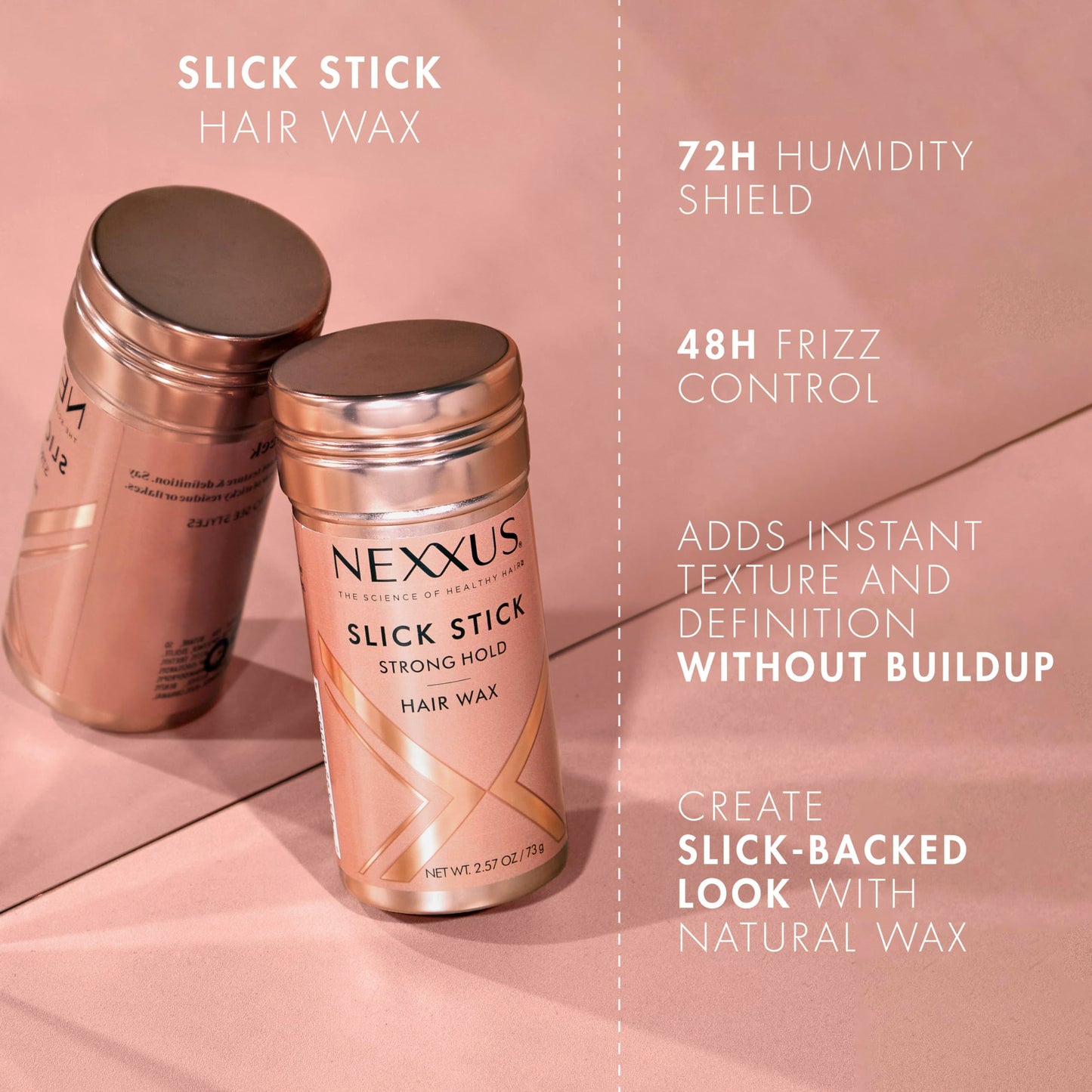 Nexxus Strong Hold Hair Wax 2.33 oz & Thermal Shield Spray Prep & Protect 6 oz Bundle
