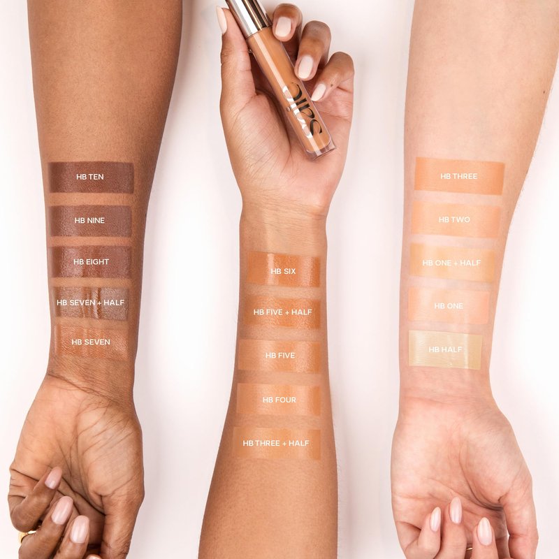 Saie Hydrabeam Under Eye Brightener - Sheer + Hydrating Concealer with Glycerin, Squalane + Cucumber Extract - Brightening Under Eye Concealer + Corrector for Even, Glowing Skin - Shade 7 (0.2 oz)