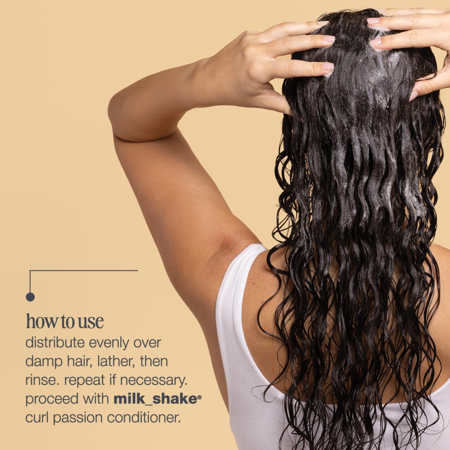 milk_shake Curl Passion Shampoo | Moisturizing Shampoo for All Curl Types | Enhances Shape, Bounce & Definition | With Babassu Oil, Praxcai Oil & Quinoa & Milk Proteins, 10.1 fl oz / 300 mL