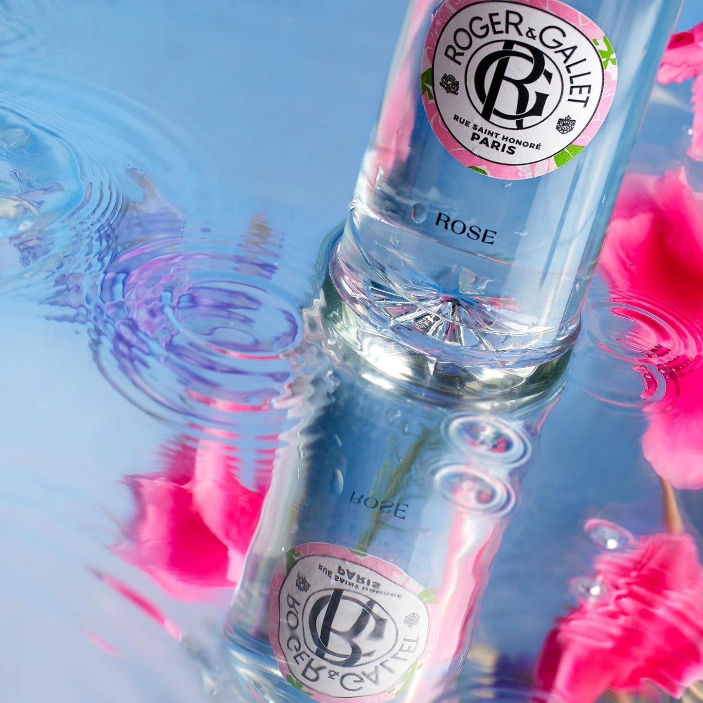 Roger & Gallet Wellbeing Fragrant Water Spray - Refreshing Eau Fraîche Body Mist with Natural Ingredients | Rose, 3.3 Oz.