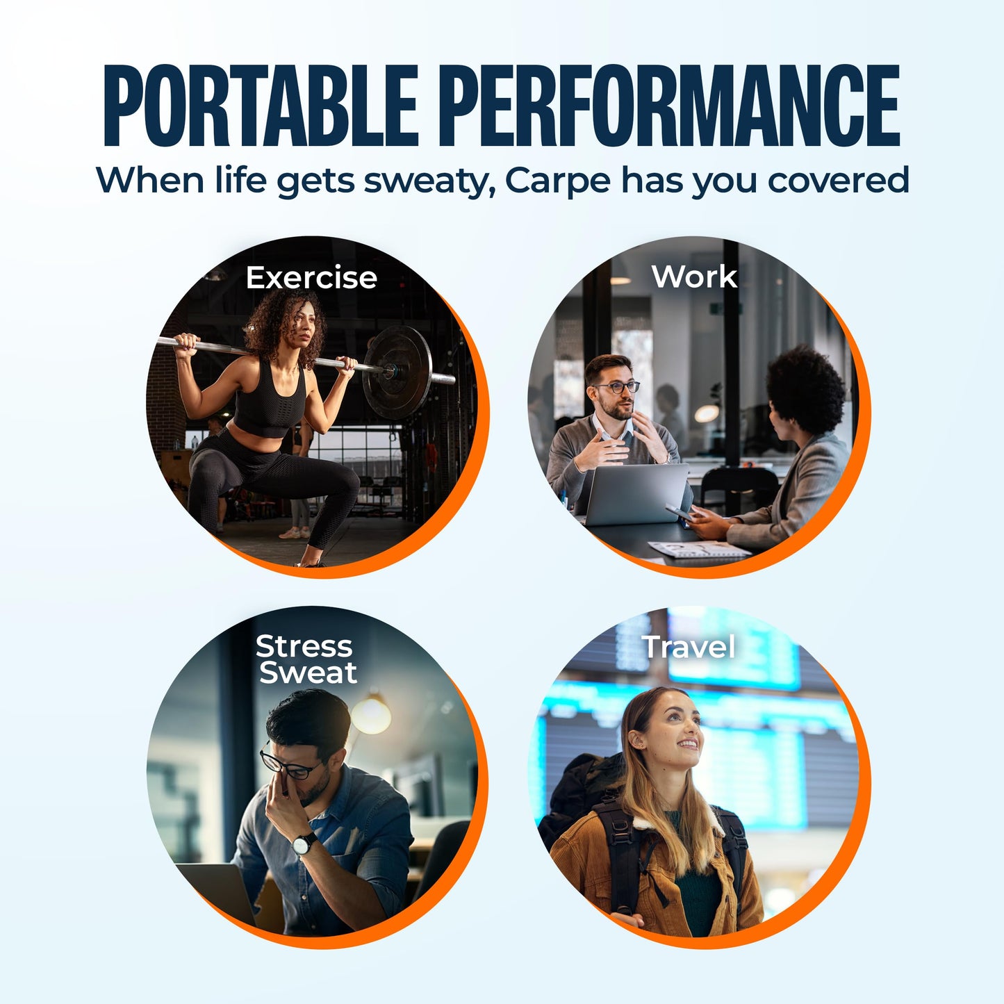 Carpe On-the-Go Antiperspirant Underarm Wipes (Pack of 2 Boxes) for Sweat Blocking, Deodorizing, and Cleansing When You're On the Move - 30 Residue Free, Individually Wrapped Wipes