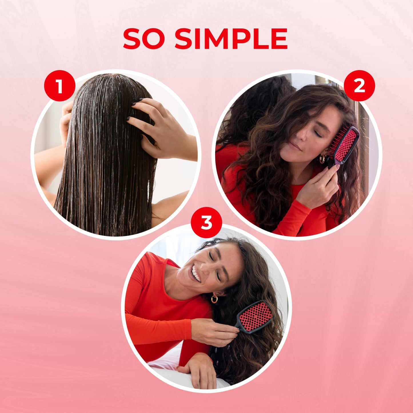 FHI HEAT Unbrush, Red - Detangling Hair Brush Red