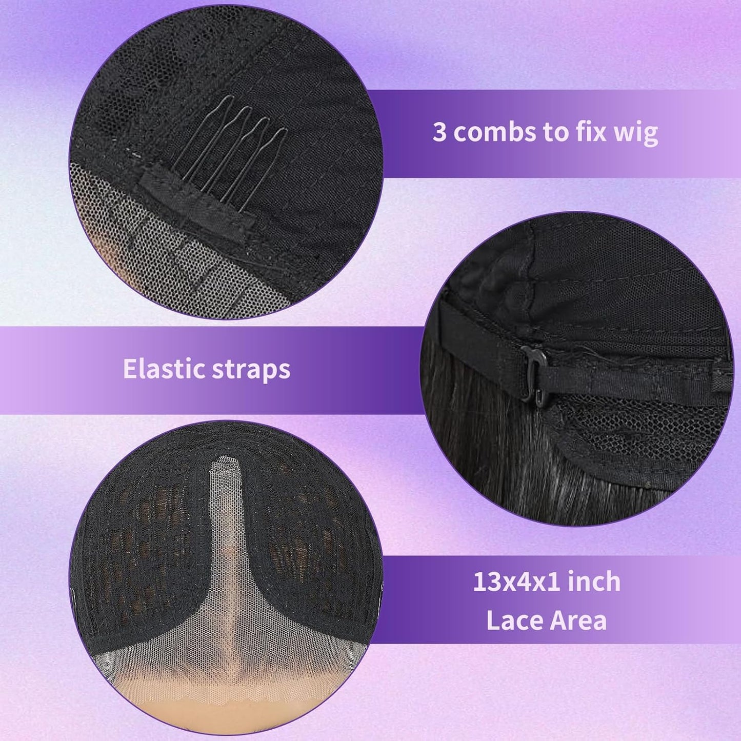 HD Synthetic Lace Front Wig for Black Women - 26-Inch Straight Layered Honey Blonde with Black Skunk Stripe