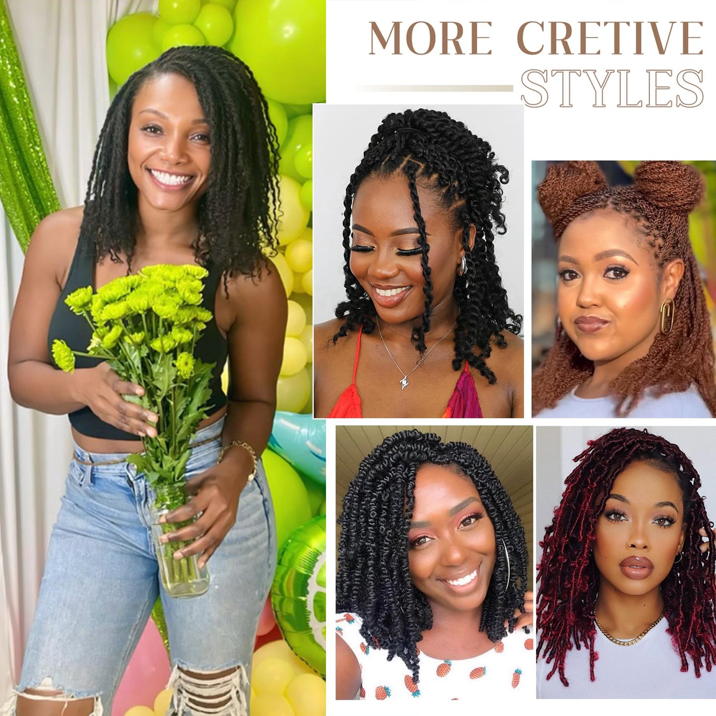 Kinky Curly Bundles Human Braiding Hair 10Inch Afro Kinkys Bulk Human Hair 40g For Soft Mini Twist Dreadlocks Extensions (Brown#, 10 Inch)