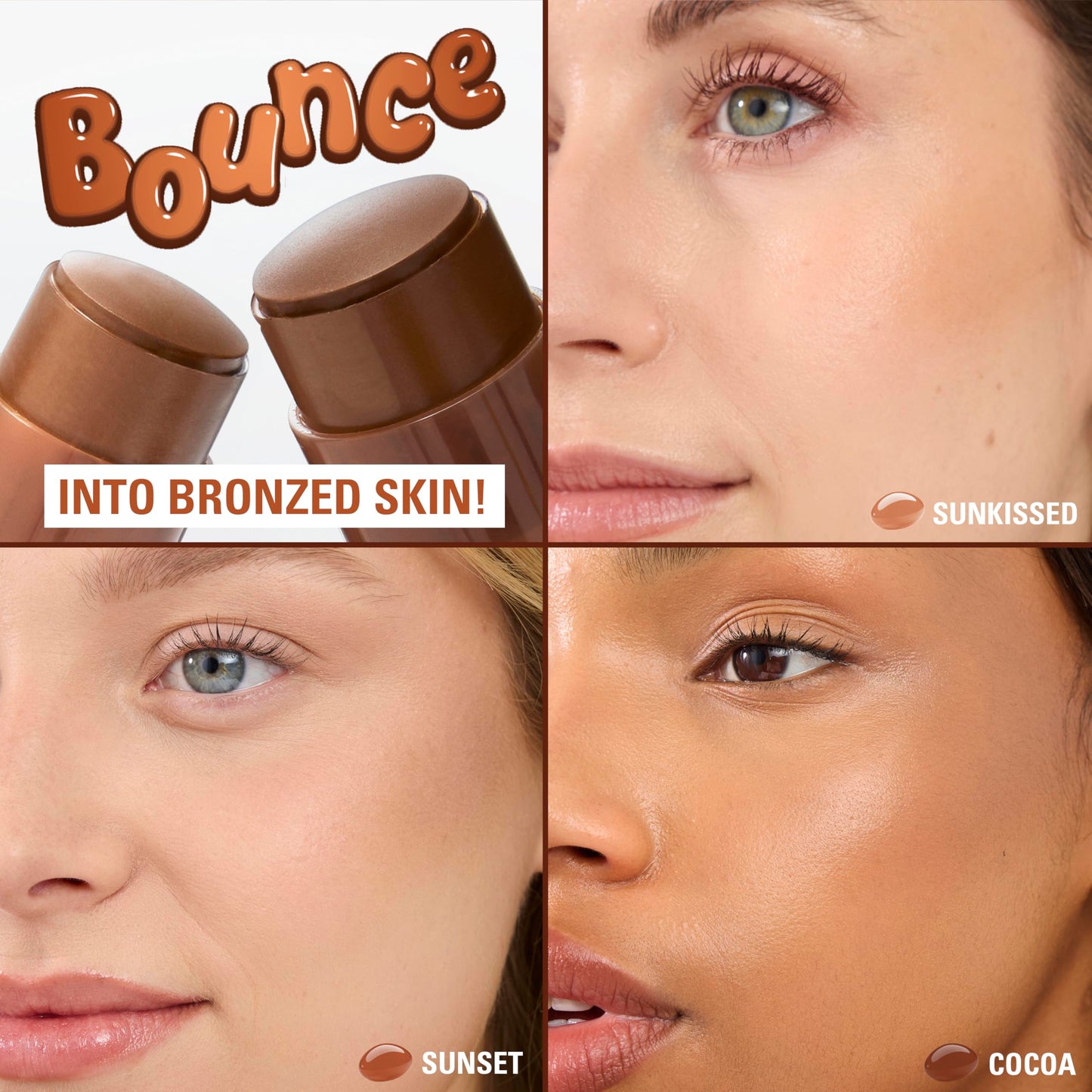 Revolution, Jelly Bronzer Tint Stick, Sheer Liquid Gel Bronzing Makeup for a Sun-Kissed Glow to Cheeks, Vegan & Cruelty-Free, Medium Sunset, 0.28 oz