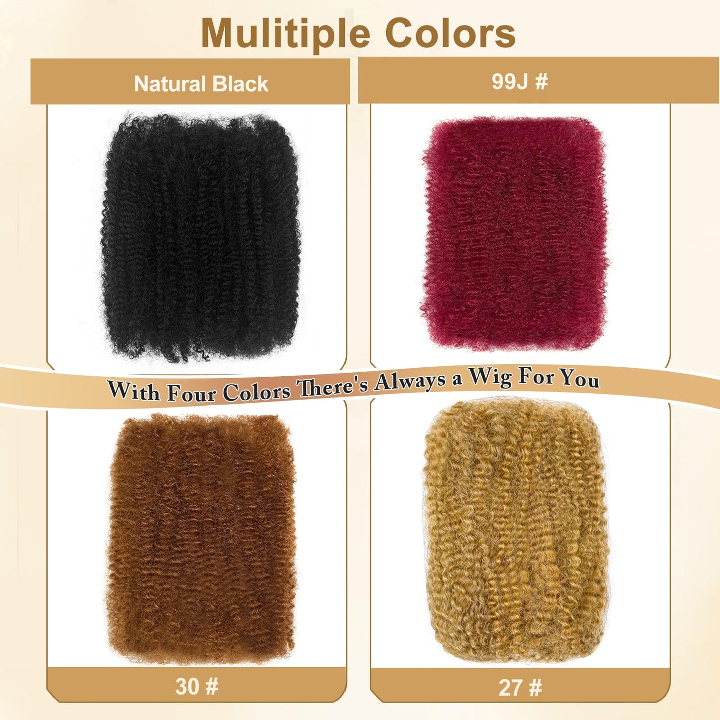 Kinky Curly Bundles Human Braiding Hair 10Inch Afro Kinkys Bulk Human Hair 40g For Soft Mini Twist Dreadlocks Extensions (Brown#, 10 Inch)