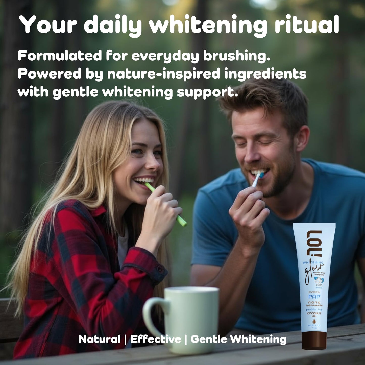 LOL Whitening Toothpaste Sensitive Teeth – Fluoride Free, Pap + Nano Hydroxyapatite Toothpaste, Coconut Oil, Probiotics & Xylitol, Natural Coconut Flavor